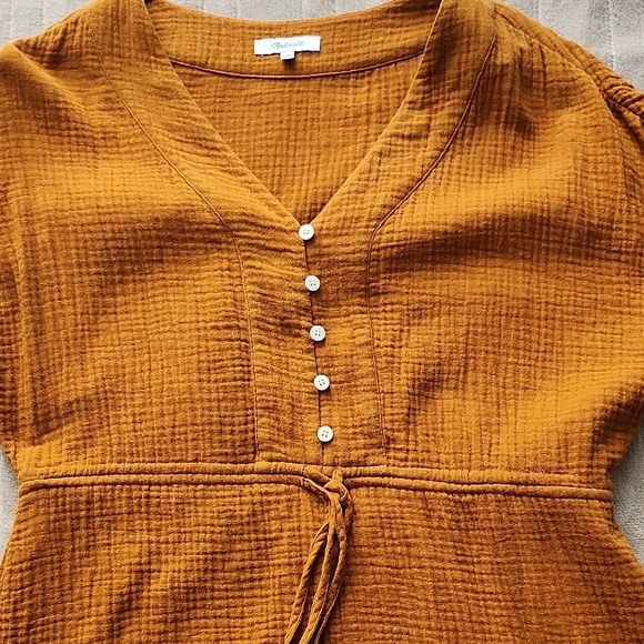 Madewell Cassidy V Neck Button-Front Romper Size Medium - Picture 5 of 13